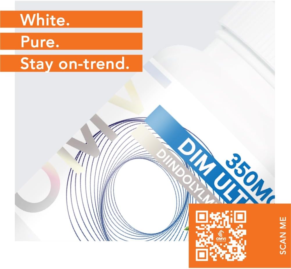 Omvi DIM Ultra 350mg – 60 Capsules with Broccoli Extract and BioPerine - görsel 5