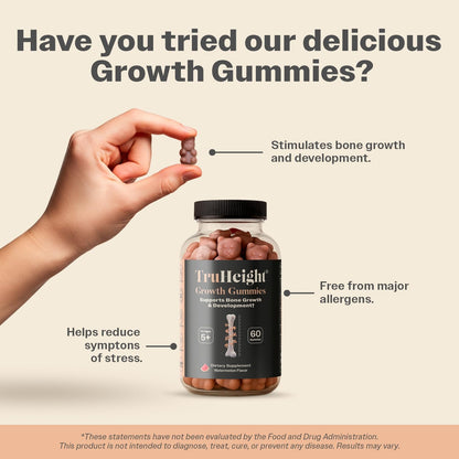 TruHeight Growth Gummies (Watermelon) – Natural Growth Support for Children and Teenagers