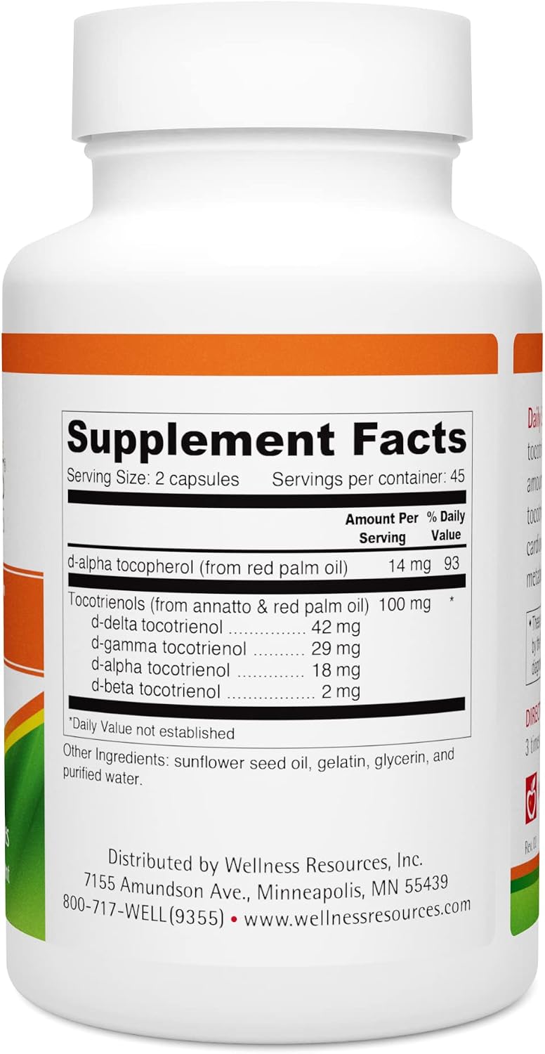 Wellness Resources Daily Super E - Tocotrienol Vitamin E Complex (90 Capsules) - görsel 2