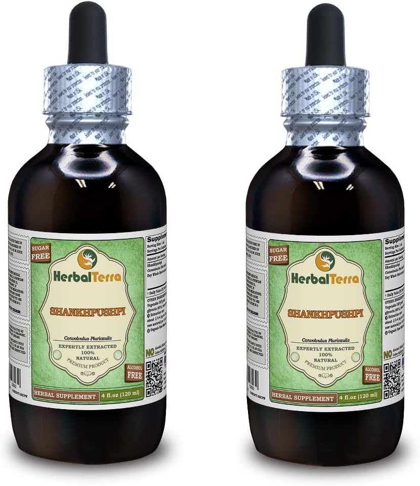 Shankhpushpi (Horseshoe Vitex) Alcohol-Free Liquid Extract - 2 x 118 ml - görsel 1