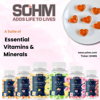 SOHM Vitamin C 60,000 mcg + Zinc 15,000 mcg Gummies for Adults – 60 Count