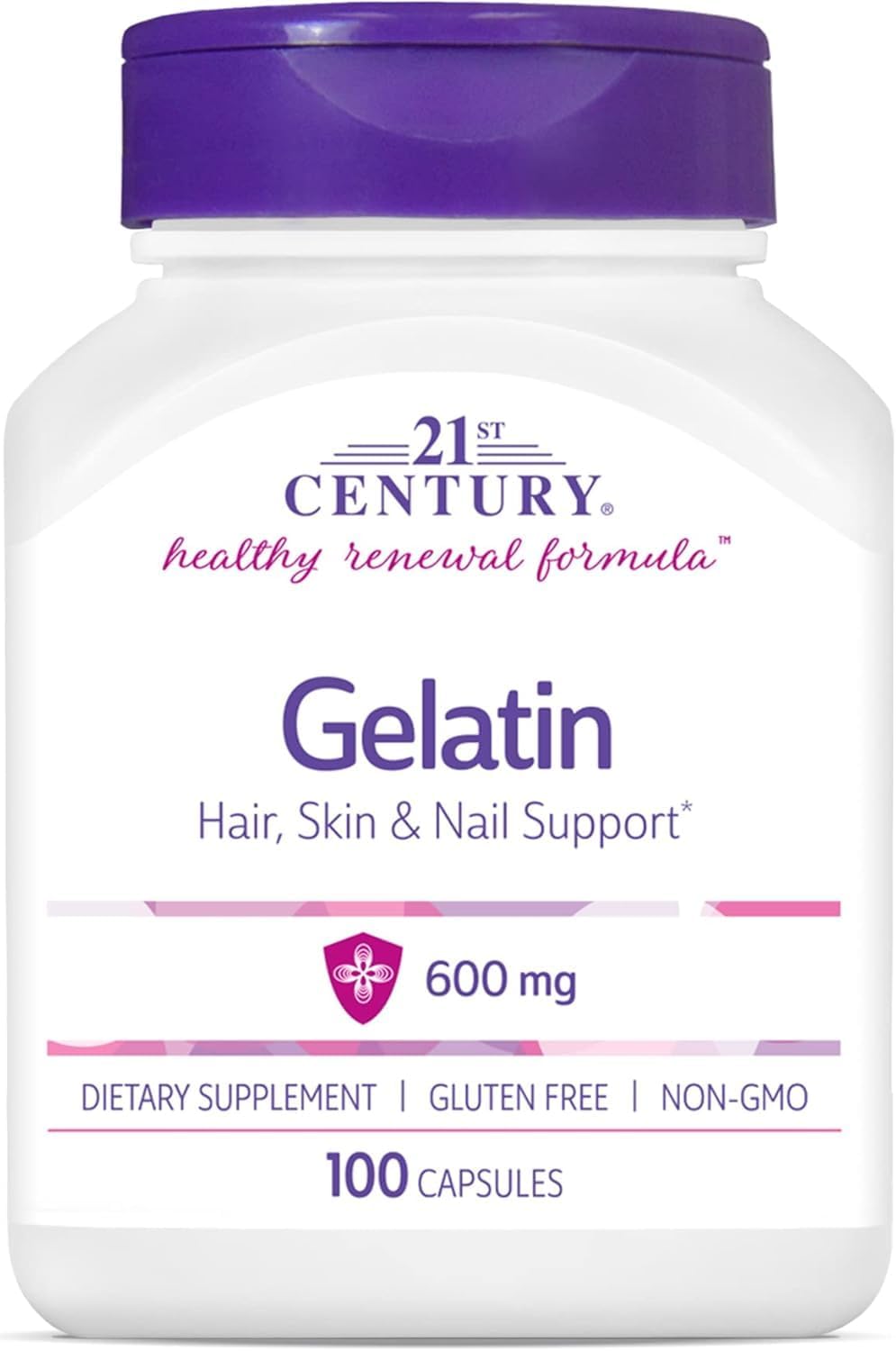 21st Century Gelatine 600 mg, 100 Capsules (3 Pack) - görsel 1