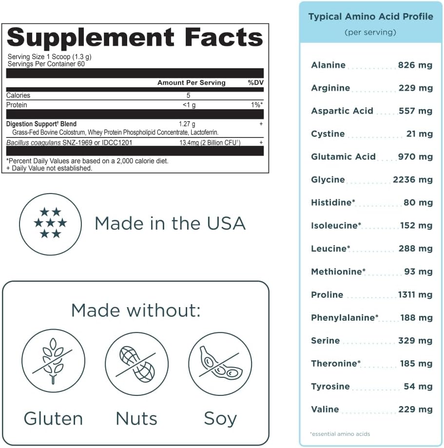 Ancient Nutrition Colostrum Superfood Powder - Grass-Fed Bovine Colostrum for Gut & Immune Support, Unflavoured, 60 Servings - görsel 7