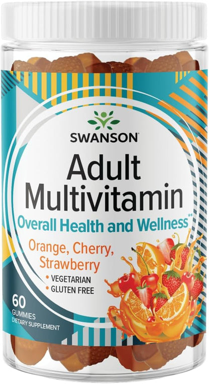 Swanson Mixed Fruit Multivitamin Gummies for Adults - 60 Count