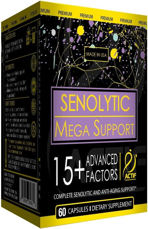 ACTIF Senolytic Support with 15+ Advanced Factors – Non-GMO, Fast-Acting, Made in USA, 60 Count - görsel 5