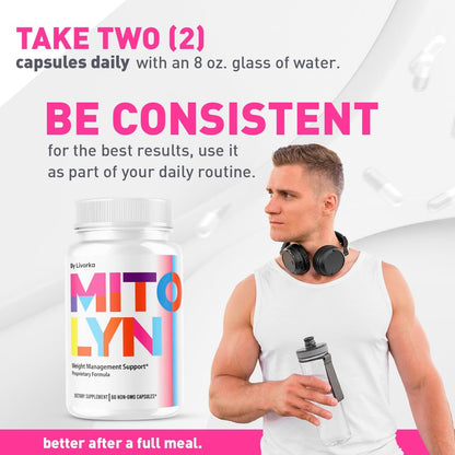 Mitolyn Pills - Official Mitolyn Weight Supplement - Maximum Strength Natural Vitamins for Overall Health & Wellness, 60 Capsules