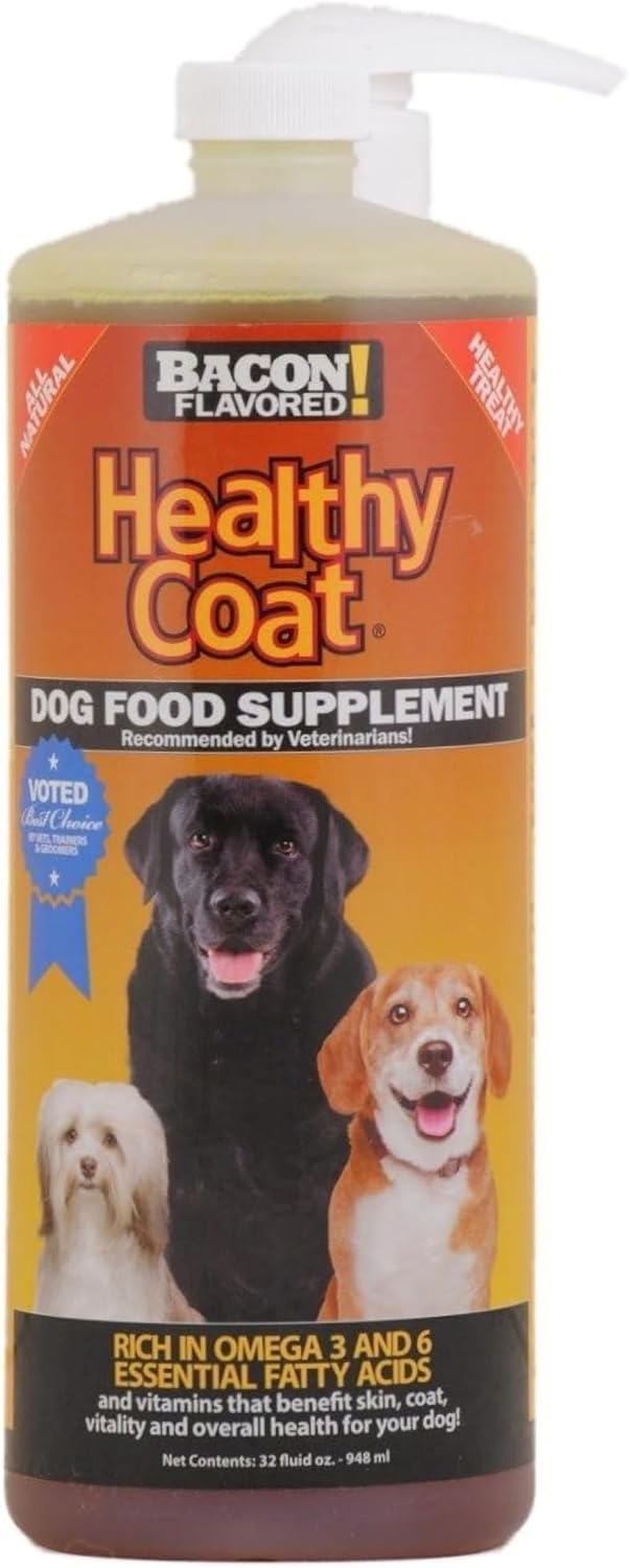 HealthyCoat Dog Food Supplement - Quart - Supports Healthy Skin & Coat, Immune System, and Joint Health - görsel 1