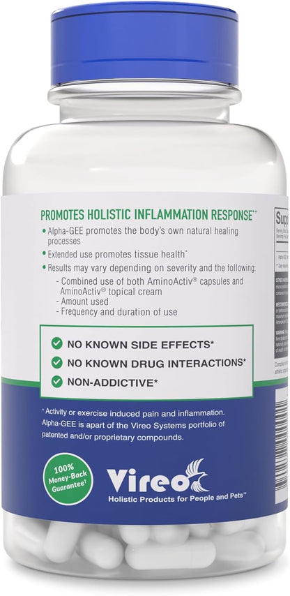 Amino Activ – Fast Holistic Support for Pain and Inflammation from Exercise (60 Capsules)
