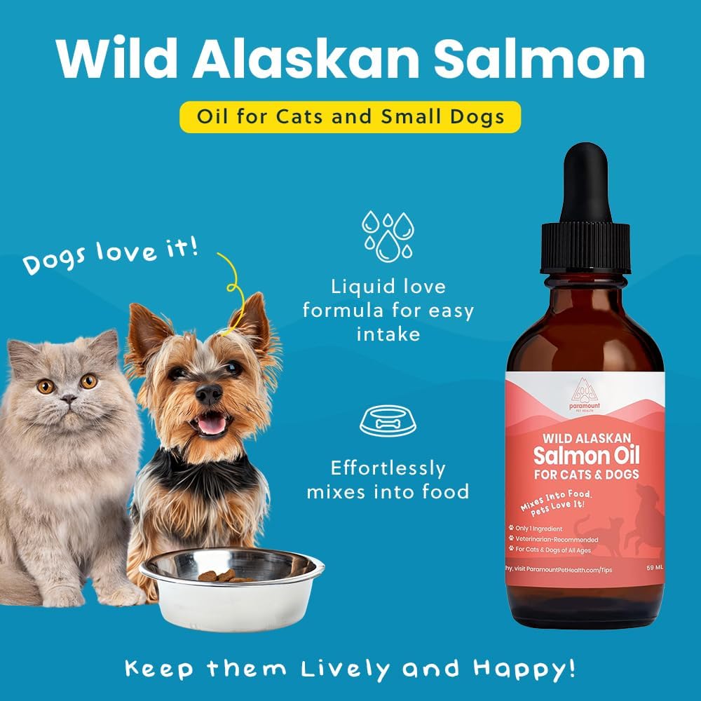 Wild Alaskan Salmon Oil for Cats & Small Dogs, Supports Skin, Coat, Joint & Overall Wellbeing, Pure & Premium Alaskan Salmon Oil for Dogs & Cats with No Fillers, 60 ml - görsel 3