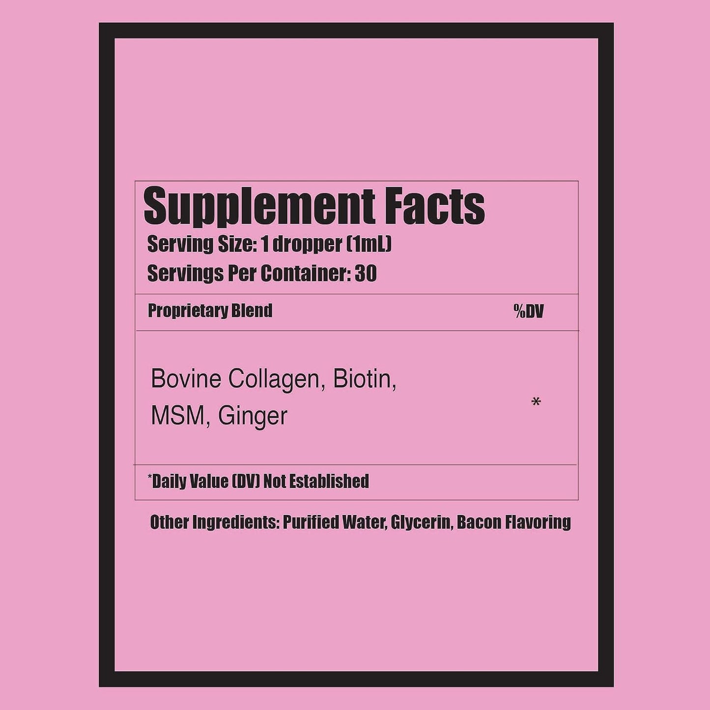 Collagen for Dogs – Liquid Collagen Supplement – Skin and Coat Support – Dog Collagen Drops – 1 fl oz (30 ml) – Bacon Flavour - görsel 2