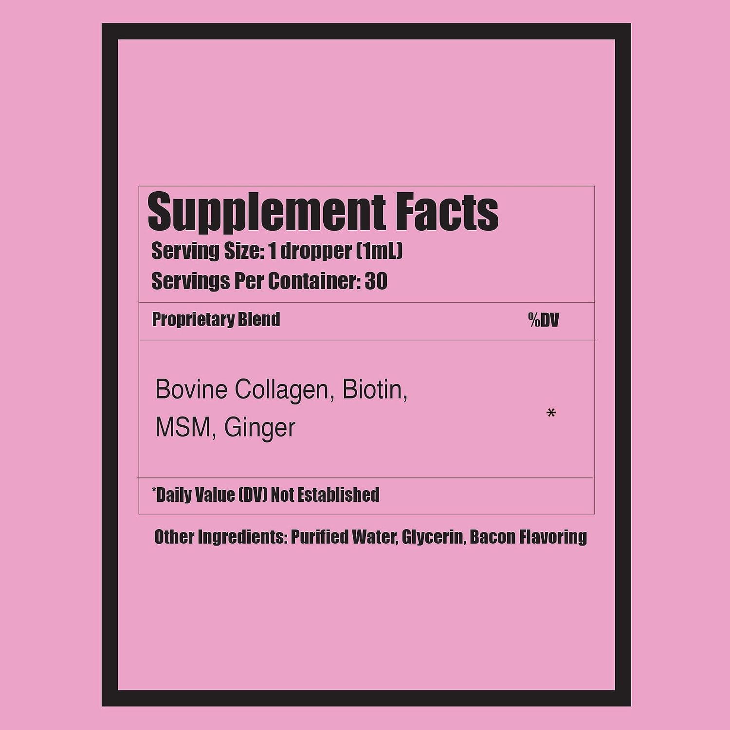 Collagen for Dogs – Liquid Collagen Supplement – Skin and Coat Support – Dog Collagen Drops – 1 fl oz (30 ml) – Bacon Flavour - görsel 2