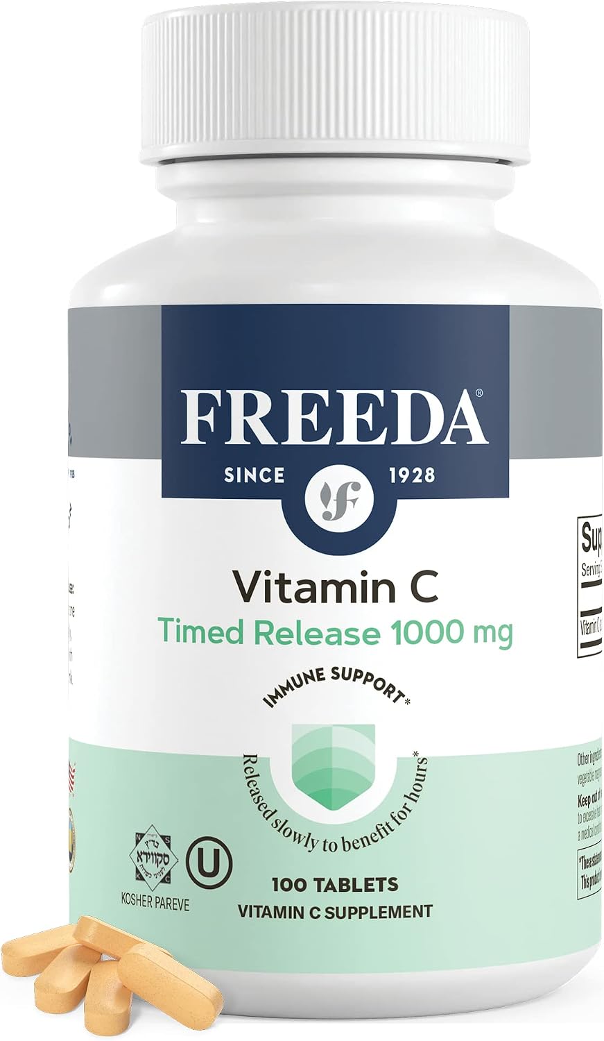 FREEDA Timed Release Vitamin C 1000mg – Slow-Release Tablets (100 Tablets) - görsel 1