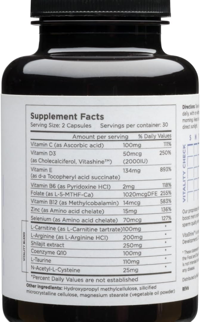 Beli Men Prenatal Multivitamin – Preconception Fertility Support with Vitamin E, B6, B12, Zinc, Folate & CoQ10, 60 Capsules (30-Day Supply) - görsel 1