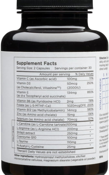 Beli Men Prenatal Multivitamin – Preconception Fertility Support with Vitamin E, B6, B12, Zinc, Folate & CoQ10, 60 Capsules (30-Day Supply)