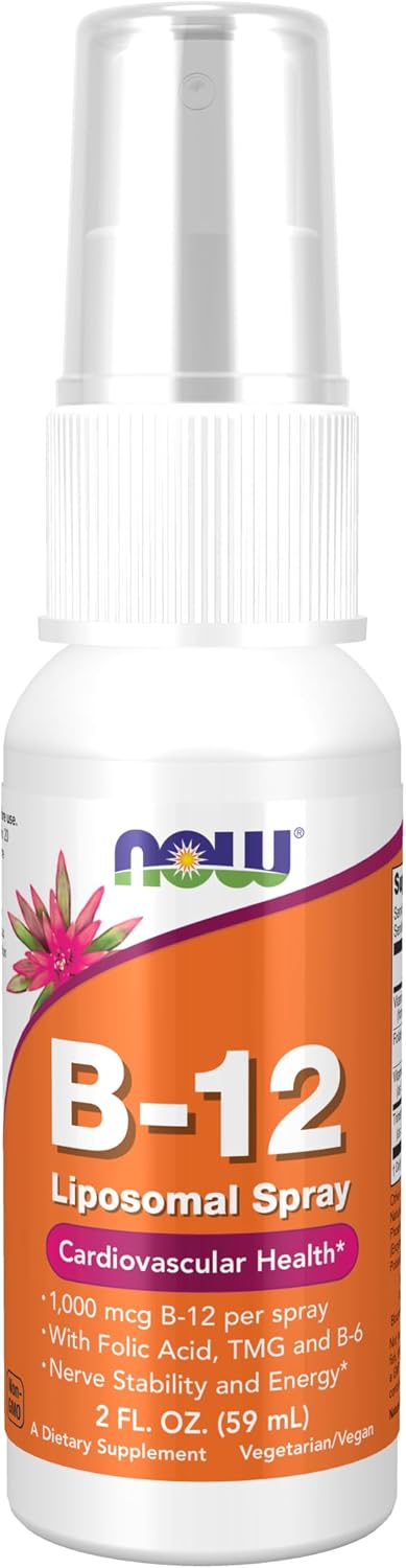 NOW Foods Vitamin B-12 Liposomal Spray with Folic Acid, TMG and B-6, 60 ml - görsel 1