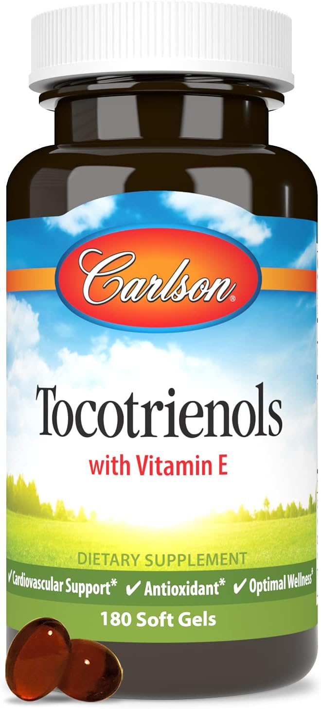 Carlson - Tocotrienols, 40 mg, with Natural-Source Vitamin E, Gamma, Alpha, Delta, Beta, Sustainably Sourced, 180 Softgels - görsel 5
