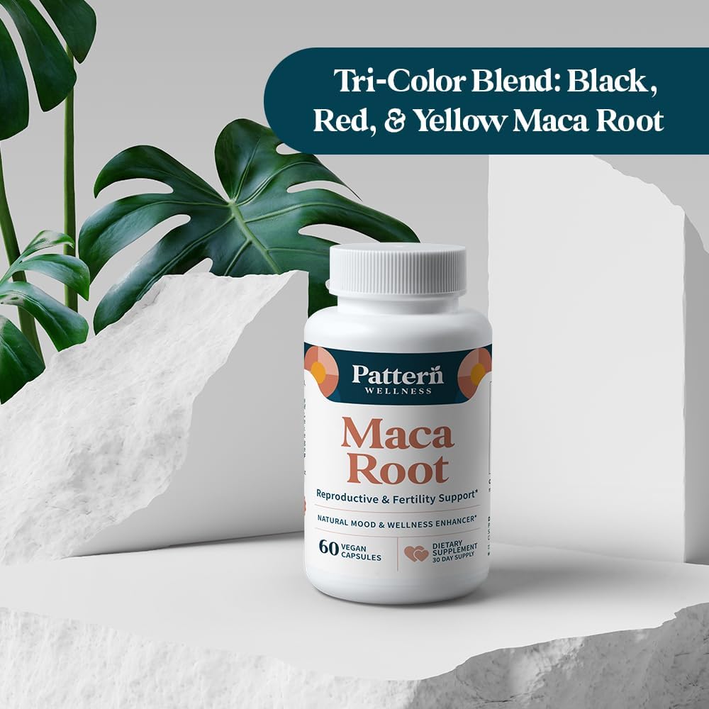 Pattern Wellness Maca Root Extract 20:1 - 500mg Per Serving - Tri-Colour Blend - 60 Vegan Capsules - görsel 8