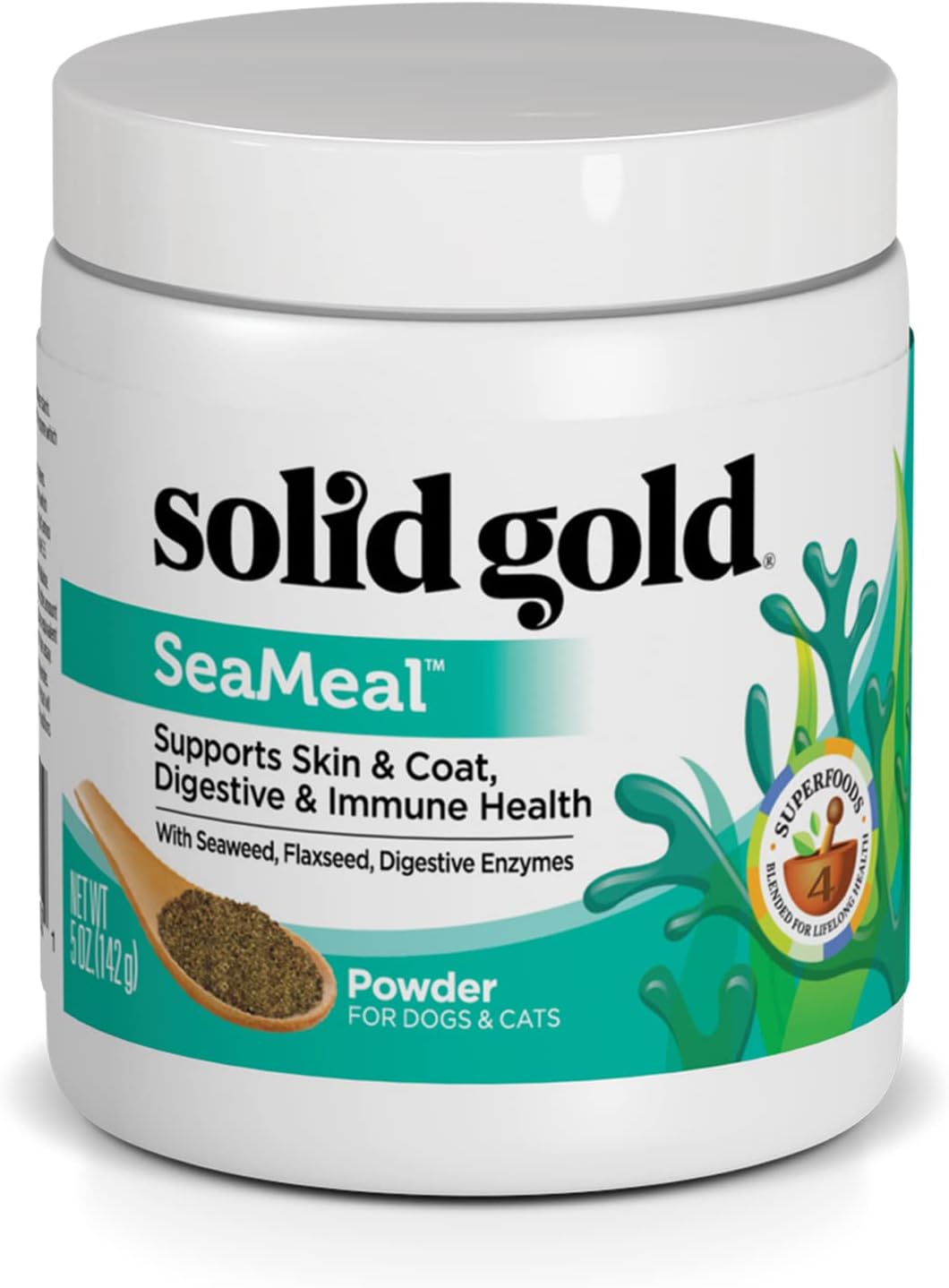 Solid Gold Cat & Dog Multivitamin Powder - SeaMeal Kelp-Based Supplement with Omega 3 - 1 lb - görsel 9