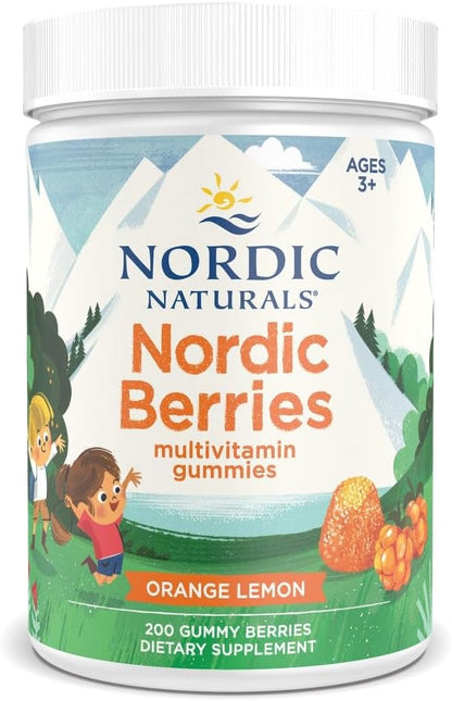 Nordic Naturals Nordic Berries, Cherry Berry – 120 Gummy Berries – Multivitamin for Children Aged 3+