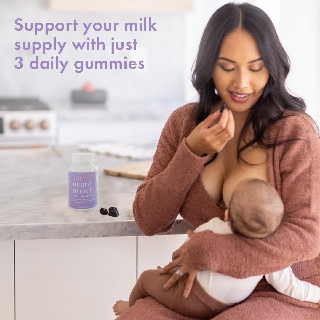 Boobie Bears Lactation Support Gummies | Breastfeeding Supplement with Zinc & Elderberry, 60 Gummies - görsel 8