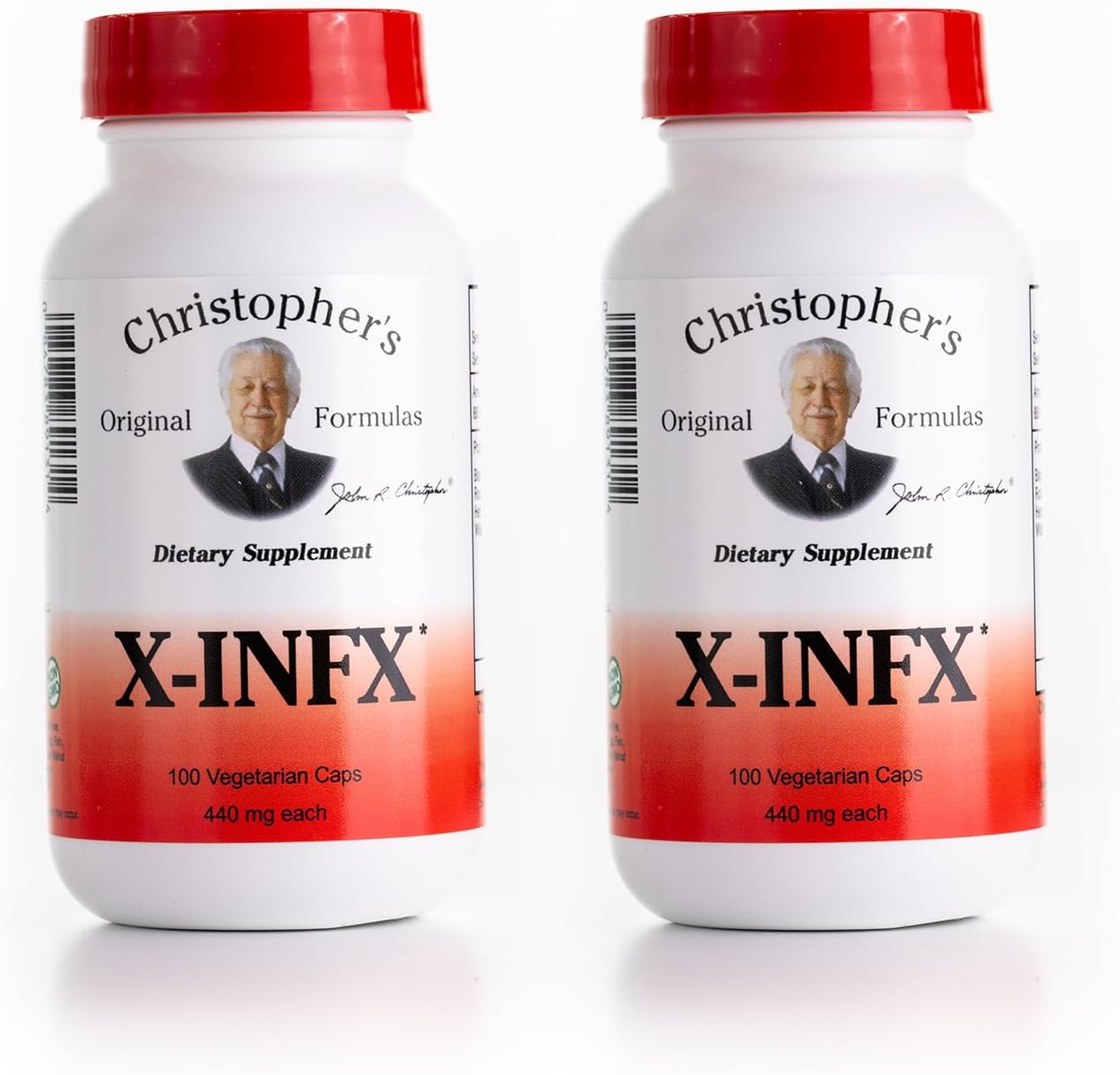 Christopher's Original Formulae X-INFX Formula, Natural Immune Support, 2 Pack (100 Capsules Each) - görsel 1
