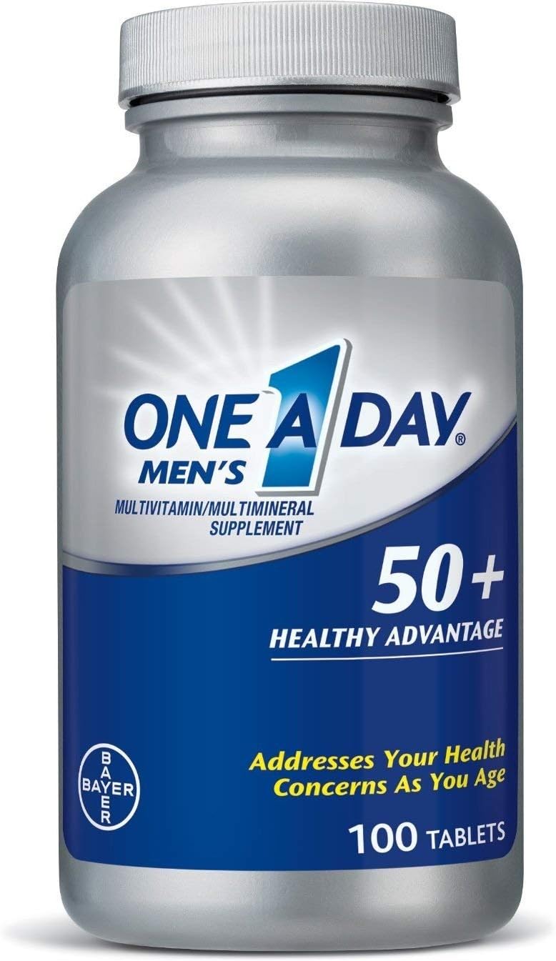 One-A-Day Men's 50+ Healthy Advantage Multivitamin, 100 Tablets (Pack of 2) - görsel 1