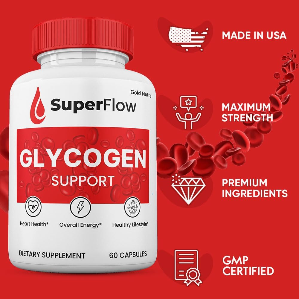(2 Pack) Super Flow Blood Support Capsules, SuperFlow Glycogen Pills All Natural Supplement, 2-Month Supply - görsel 3