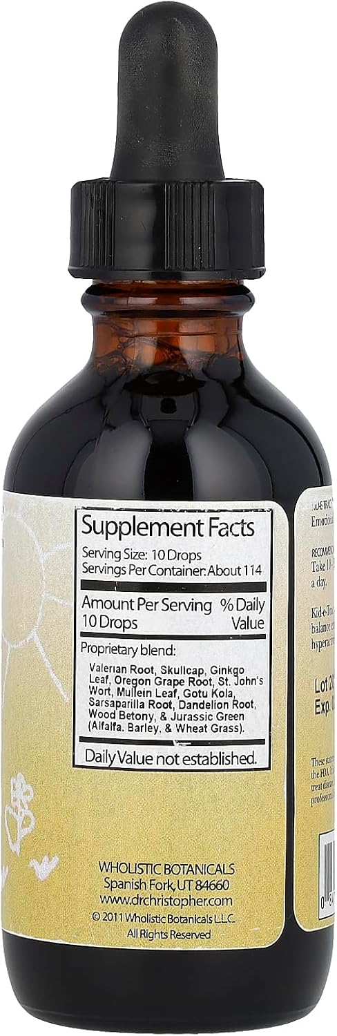 Christopher’s Original Formulae Organic Kid-e-Trac Extract Liquid, Alcohol-Free Children’s Formula, 2 fl oz (56.7 ml) - görsel 2