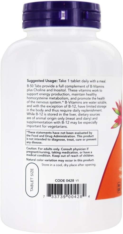 Now Foods B-50 250 Tablets - görsel 3
