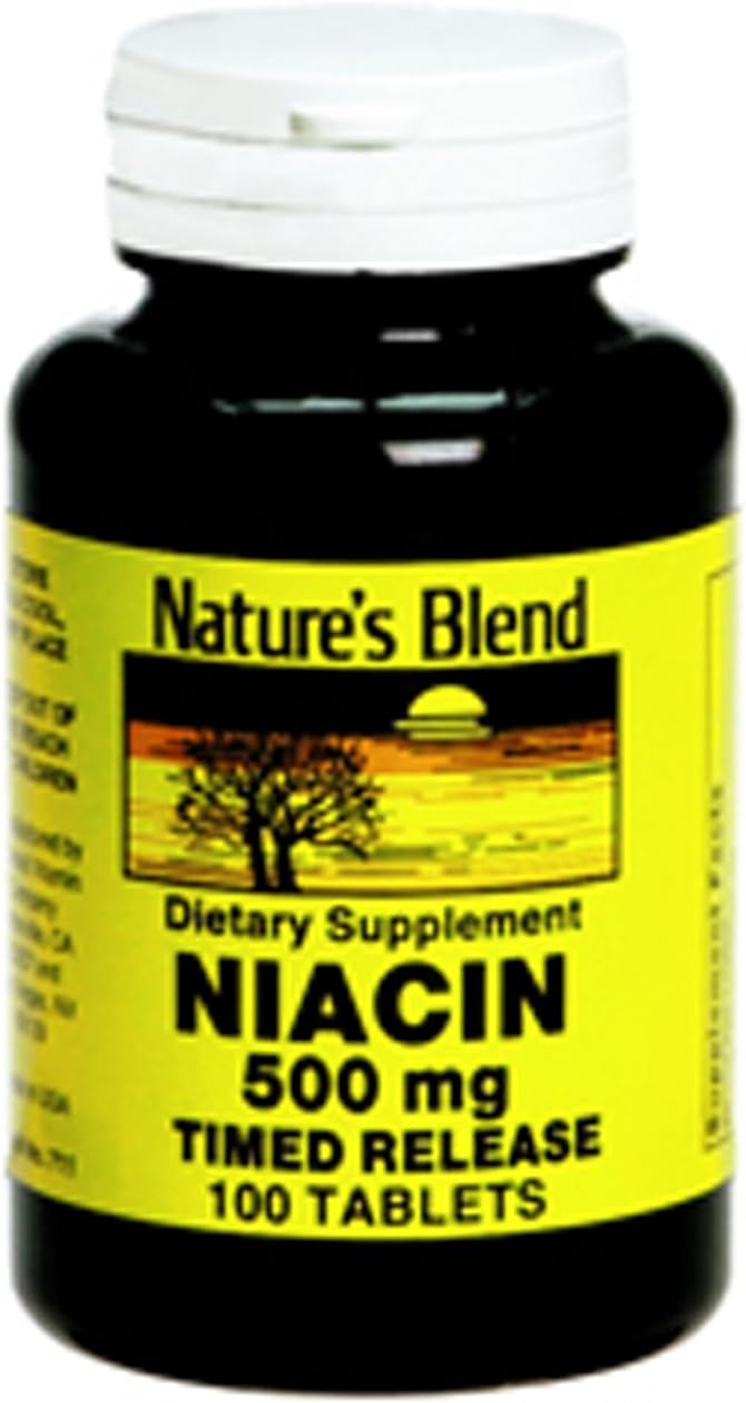 Nature's Blend Niacin Timed Release 500 mg, 100 Tablets - görsel 2