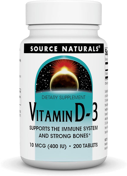 Source Naturals Vitamin D3 400 IU – 200 Tablets