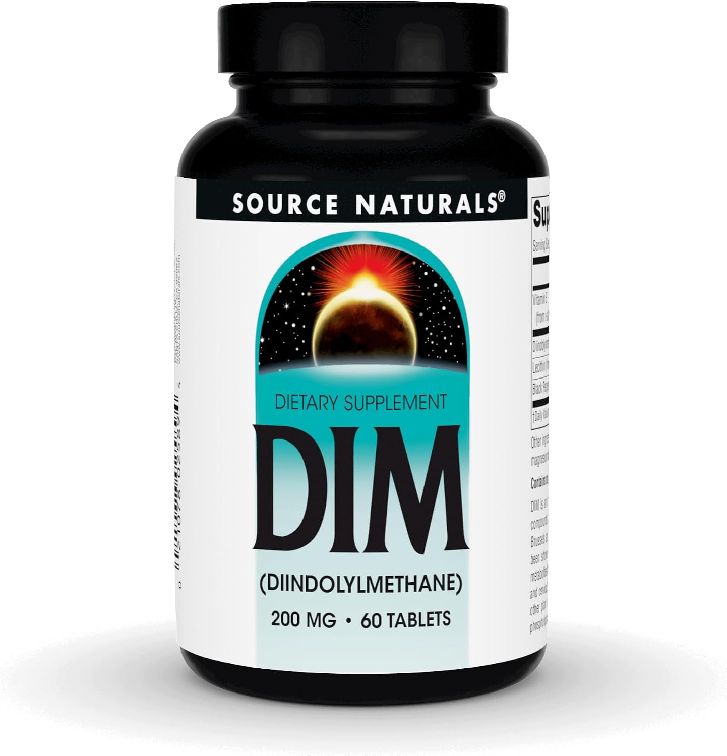 Source Naturals DIM, Diindolylmethane 200mg with BioPerine and Vitamin E - 60 Tablets - görsel 1