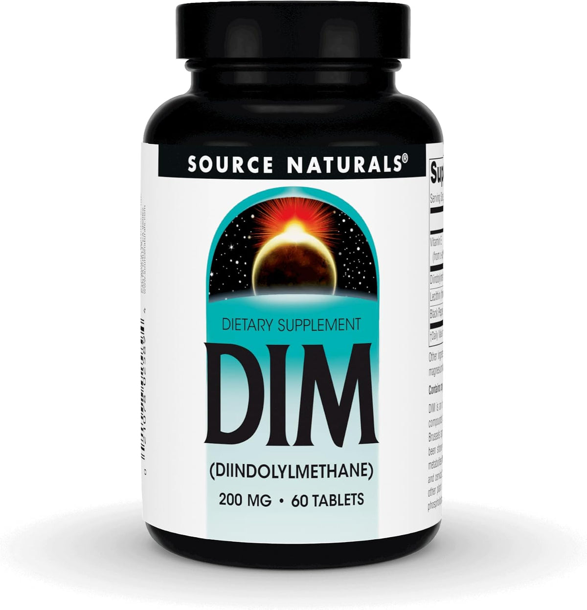 Source Naturals DIM, Diindolylmethane 200mg with BioPerine and Vitamin E - 60 Tablets - görsel 1