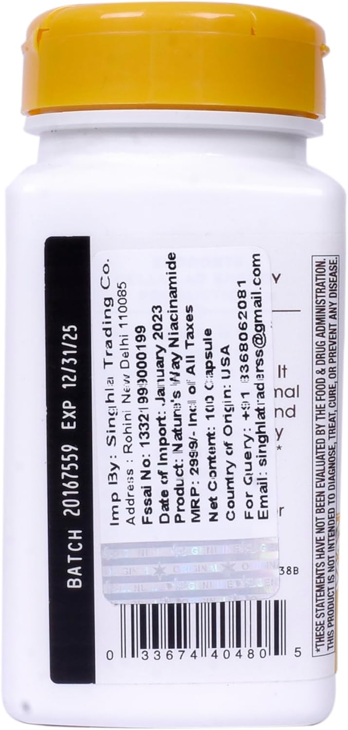 Nature's Way Niacinamide 500mg, 100 Capsules (2-Pack) - görsel 3