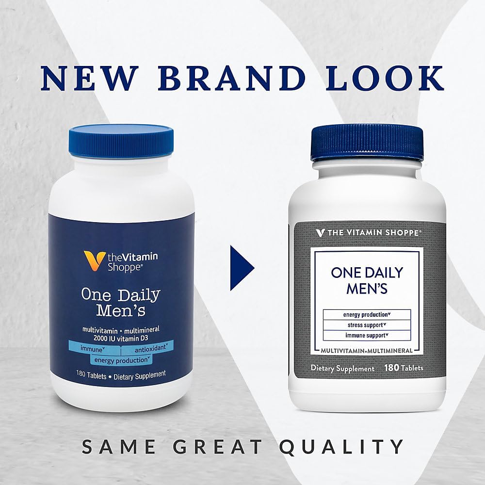 The Vitamin Shoppe One Daily Men's Multivitamin, 180 Tablets - görsel 2