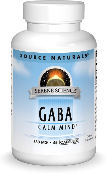 Source Naturals Serene Science GABA, for a Calm Mind, 750mg – 45 Capsules