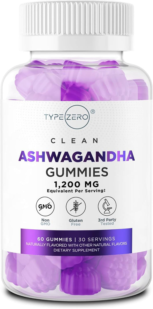 Type Zero Ashwagandha Gummies - 60 Gummies (30 Servings)