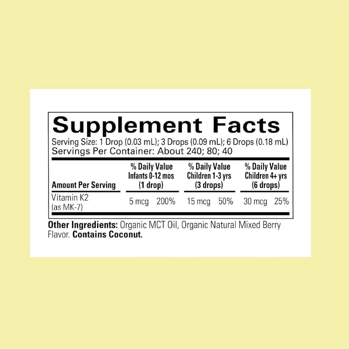 ChildLife Essentials Organic Vitamin K2 Drops - Natural Berry Flavour, 0.25 fl oz - görsel 2