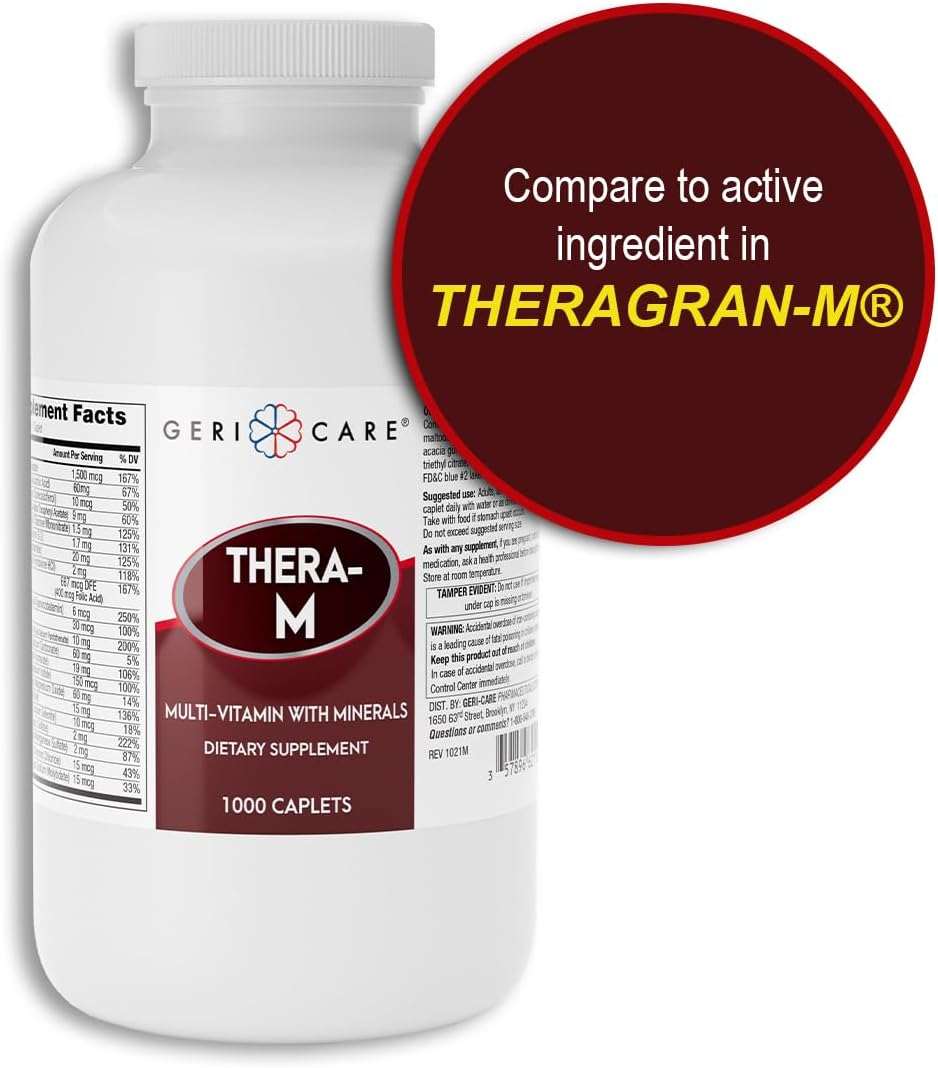 GeriCare Thera M Multivitamin Caplets, 1000 Caplets - görsel 2