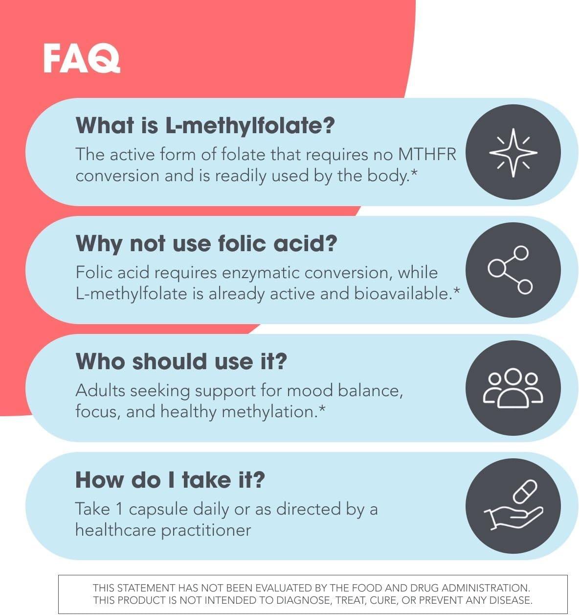 MethylPro L-Methylfolate 15 mg - Methylated Vitamin B9 Supplement - 30 Capsules - görsel 6