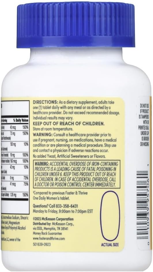 Foster & Thrive One Daily Women's Multivitamin Tablets, 100 Tablets - görsel 4