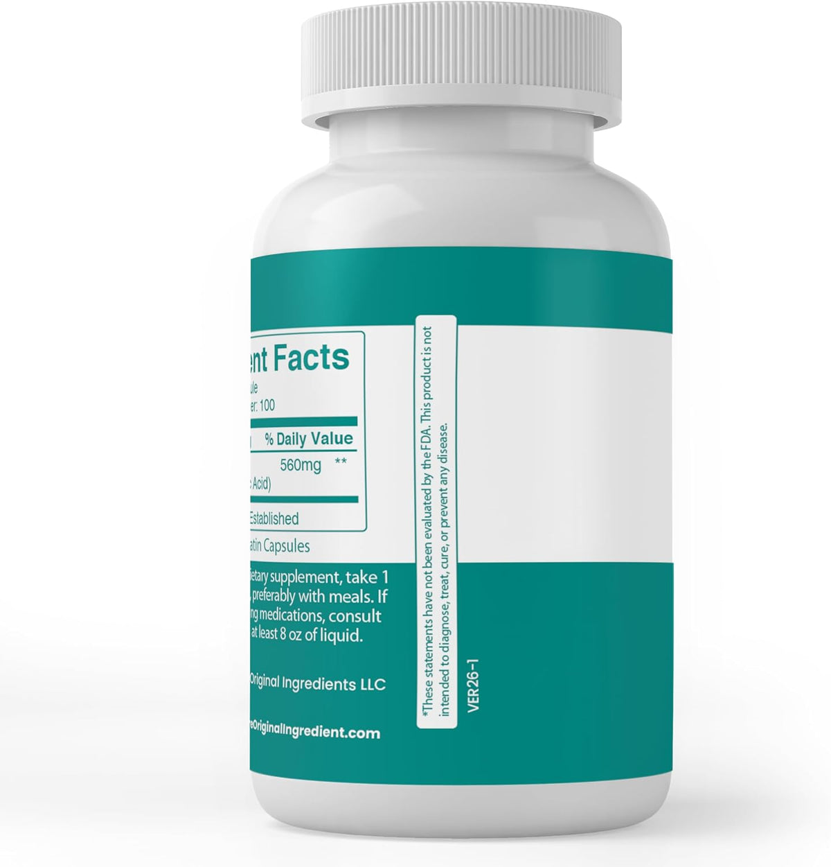 PURE ORIGINAL INGREDIENTS Betaine HCL – 100 Capsules – Pure, No Additives, Lab Verified - görsel 3