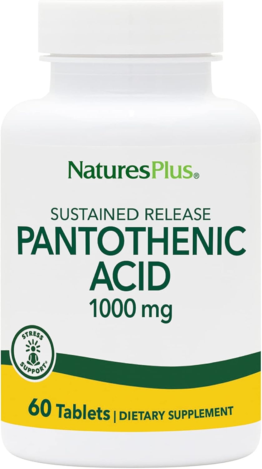 Nature's Plus Pantothenic Acid, Sustained Release - 1000 mg, 60 Tablets - görsel 1