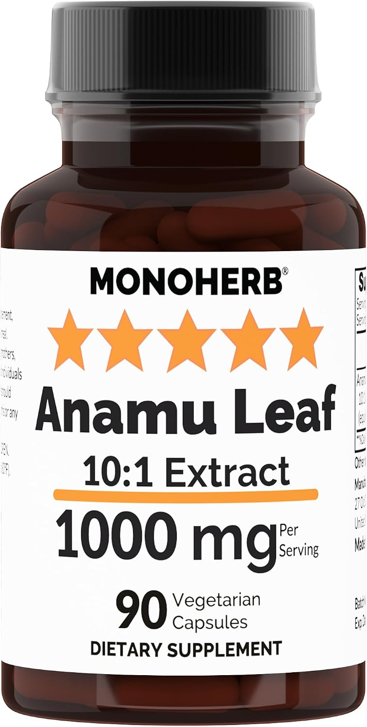 Pure Anamu Leaf 10:1 Extract - 1000 mg per Serving - 90 Capsules - görsel 1