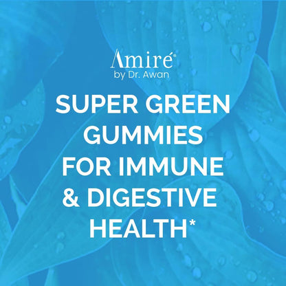 Amire by Dr. Awan Super Greens Gummies - Fruit & Vegetable Supplement, 180 Gummies