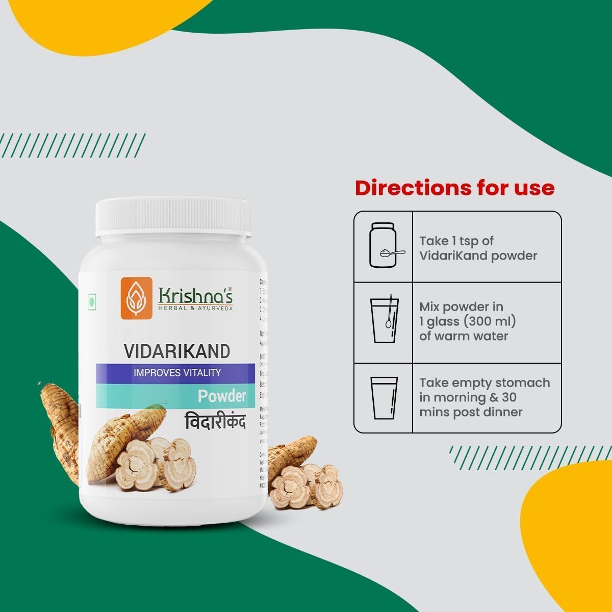 Vidari Kand (Pueraria tuberosa) Powder - Organic Supplement, 100g - görsel 4