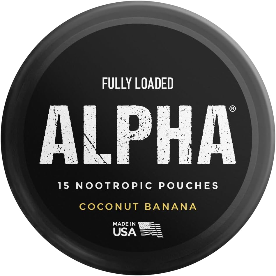 Fully Loaded Alpha Nootropic Pouches (Coconut Banana) - 5 Cans - 15 Pouches per Can - Effective Nootropic Delivery, Nicotine Pouch Replacement - Faster Absorption, Alpha GPC, L-Tyrosine, GABA - görsel 4