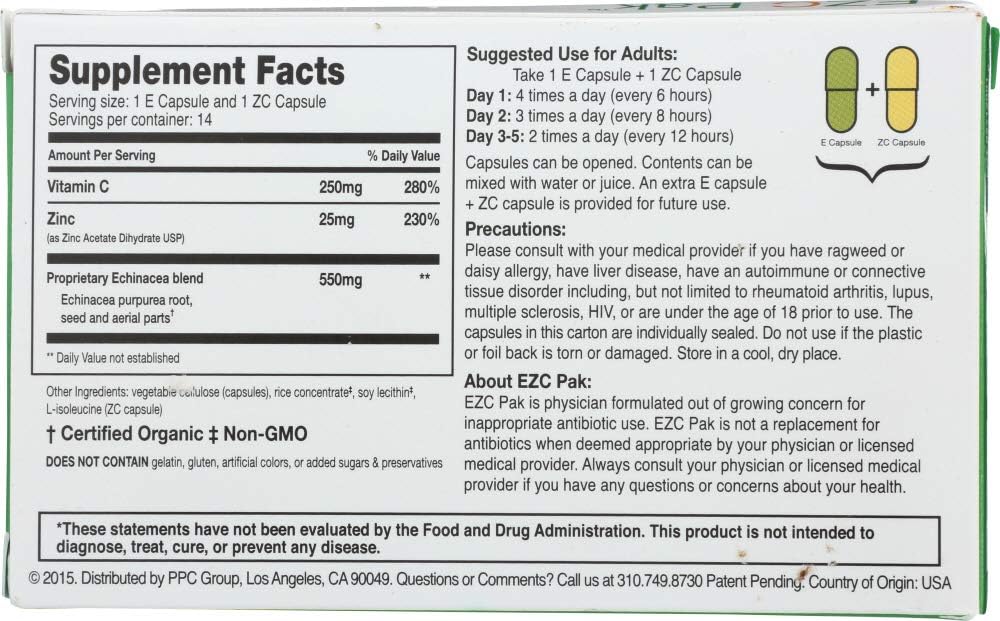 EZC Pak 5-Day Tapered Immune Support Capsules - 28 ct - görsel 2