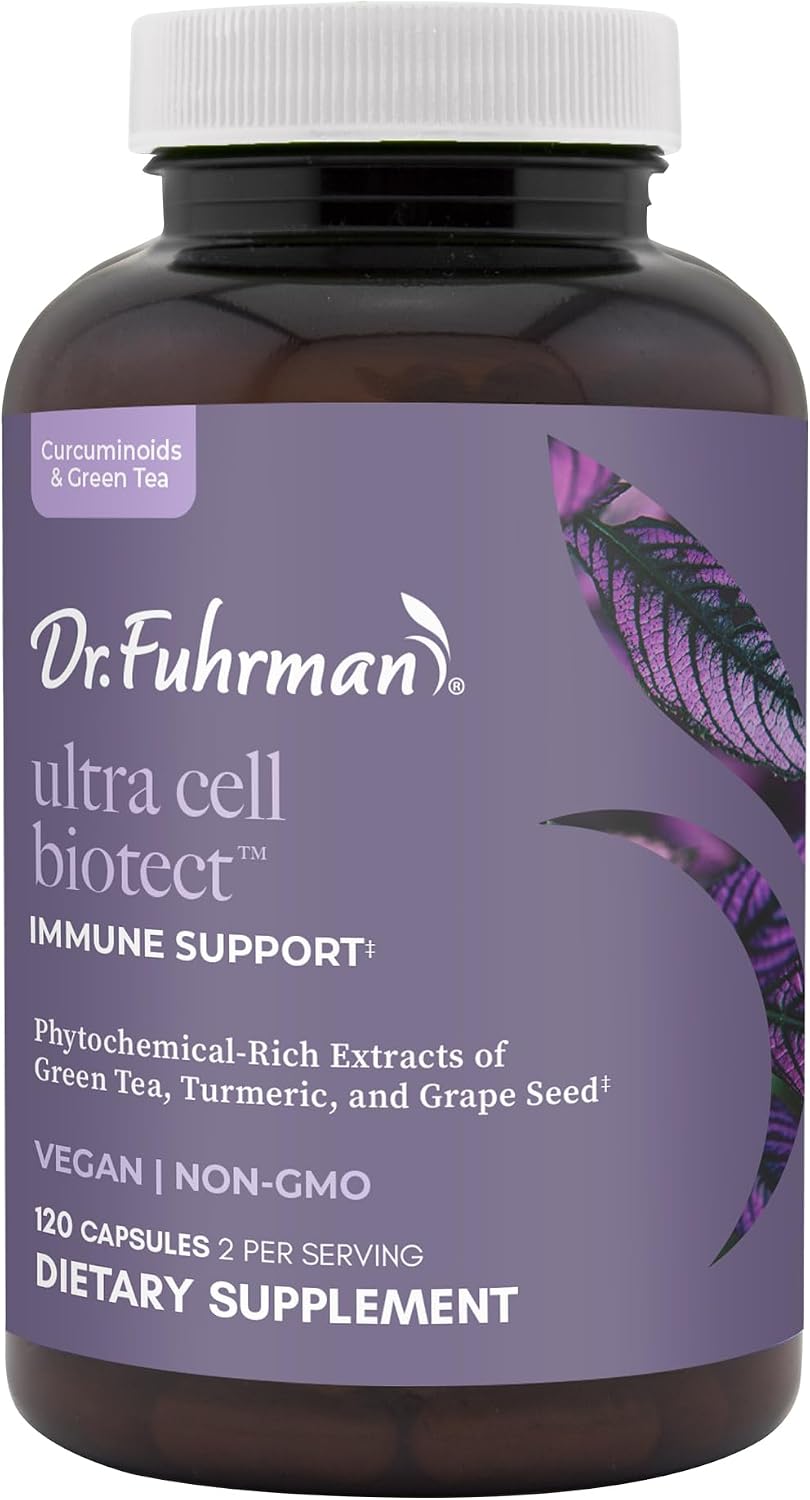 Ultra Cell Biotect - Powerful Antioxidant Support with Organic Turmeric, Black Turmeric, Green Tea, Black Pepper, and European Grape Seed for Optimal Health - 120 Capsules, Doctor Recommended - görsel 9
