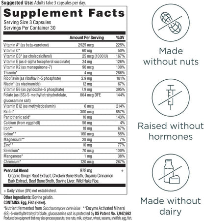 Ancient Nutrition Prenatal Multivitamin, 90 Capsules